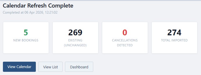 AirBnB Booking Calendar - Refresh Booking Calendars